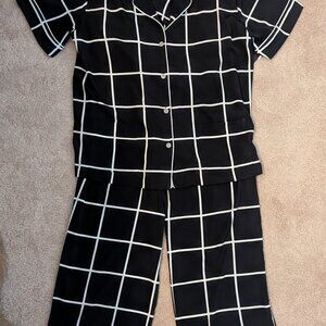 NWT - Natori 2 pc set Windowpane Pajamas - L